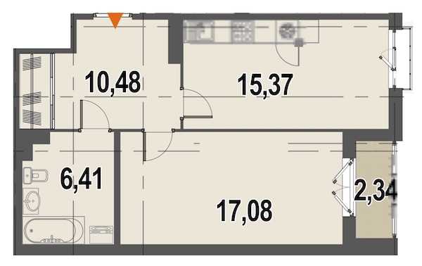 Однокомнатная квартира в Инвестторг: площадь 50.6 м2 , этаж: 7 – купить в Санкт-Петербурге